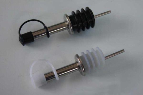 Promotional Stainless Steel Pourer for Olive Oil Bottle with Plastic White or