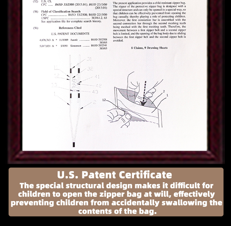 Anti-Microbial Child-Proof Zipper Bags 8-Color CMYK Printing & Palletized Shipping