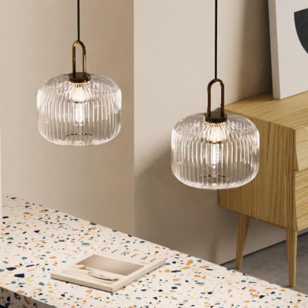 Mid century pendant light retro design glass lampRestaurant Hotel Simple