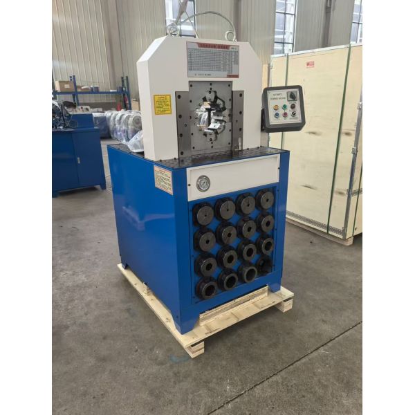 Quality 3 Inch Hydraulic Hose Crimping Machine with 110V/220V/380V/415V Voltage and 1 Year Warranty in Blue/White or Custom Color for sale