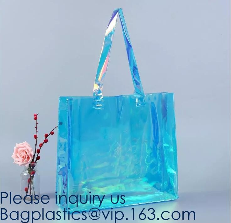Stadium Approved Environmentally New Clear Tote PVC Shoulder Transparent Shopping Bag,Recycled Clear Pvc Shopping Tote B