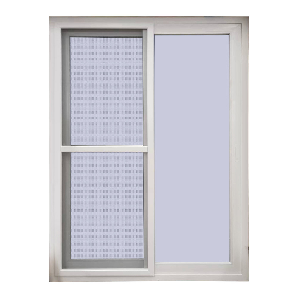 White PVC UPVC Profile Doors Single Double Tempered Glass Sliding Door