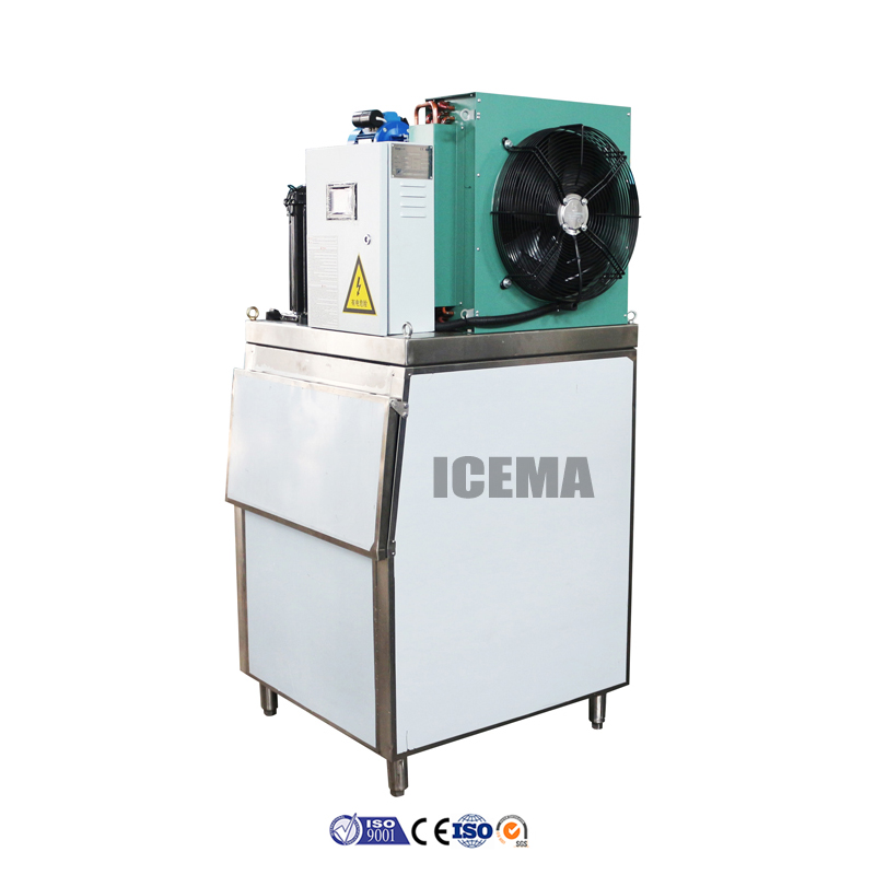 Commercial ICEMA 1T Industrial Flake Ice Machine with 2.1kw Refrigerating Capacity
