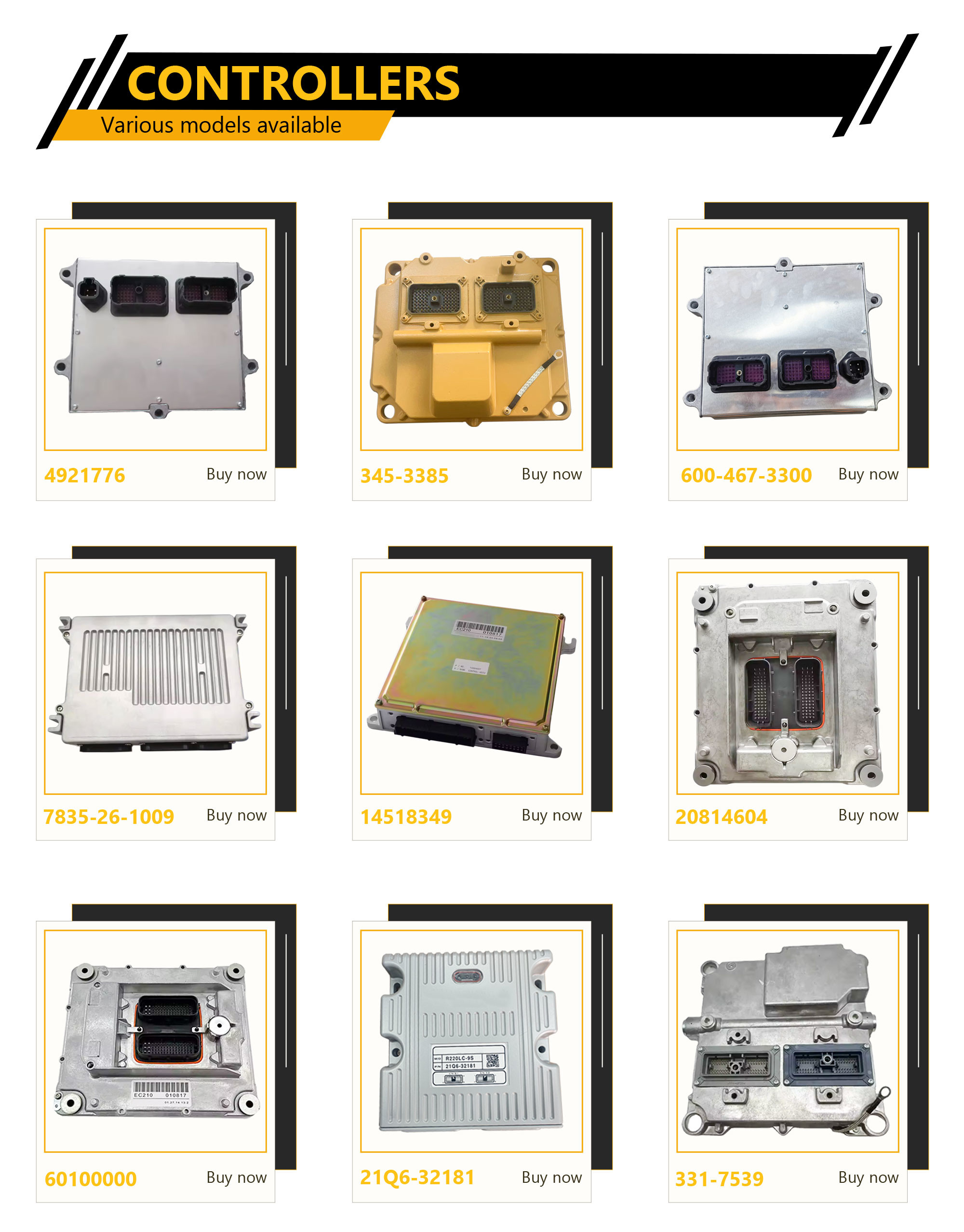 R480LC-9S Computer Controller Board Wiht Program 21QB-32110 For Hyundai Excavator Electronic Control Unit