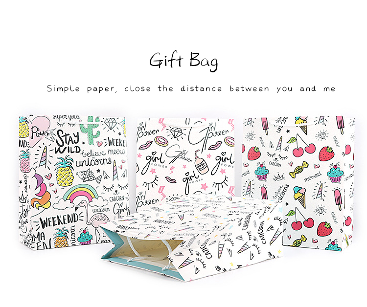 Ultraportable Kraft Paper Christmas Bags
