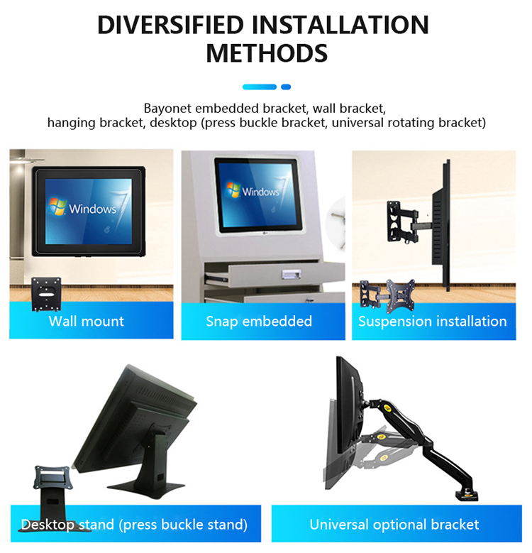 VGA/HDMI/4xUSB/1x RJ45/AUDIO/2xRS232/MIC/EAR Industrial Android Panel PC with Touch Screen