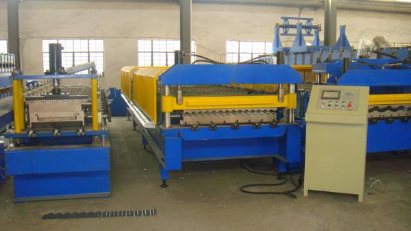 High Stress Metal Corrugated Roll Forming Machine , Corrugated Roofing Sheet