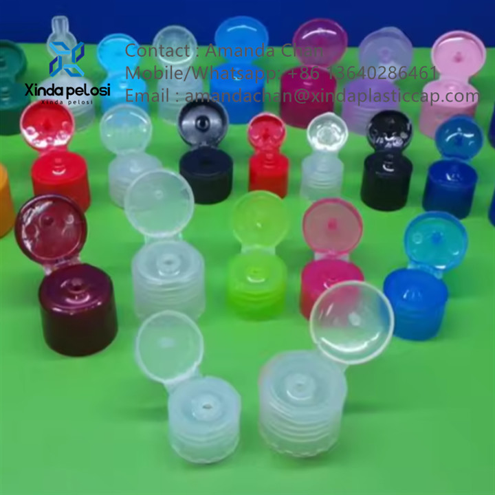 Small Clear Lotion Plastic Bottle Cap Flip Top Bottle Cap For Spray Bottle