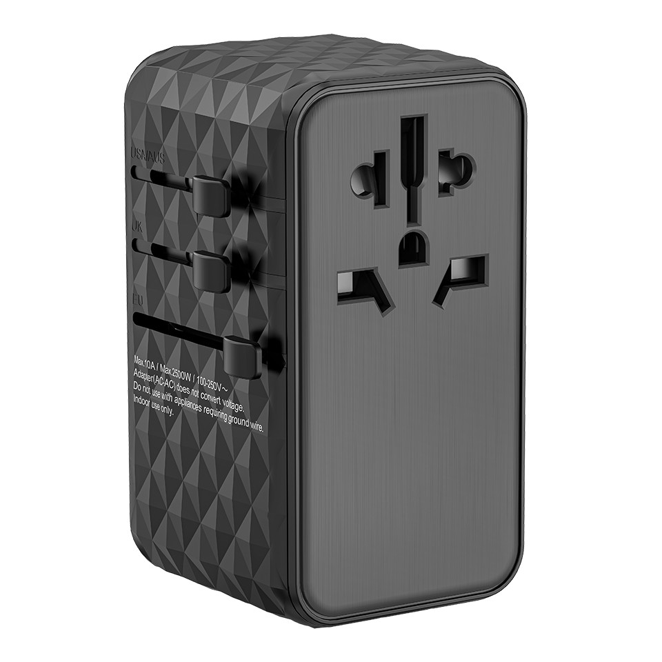 Compact Powerful Universal Travel Charger UK Plug Type 2500W Max Rated Voltage for Hassle-Free Trips