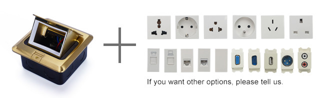 Pop Up 220V 2 Pin Floor Socket Box Electrical Wall Socket Plug