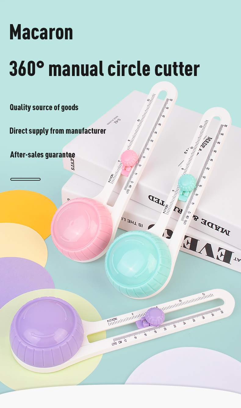 ABS Mini Round Paper Circle Cutter for Scrapbooking Cards Custom Colors Accepted