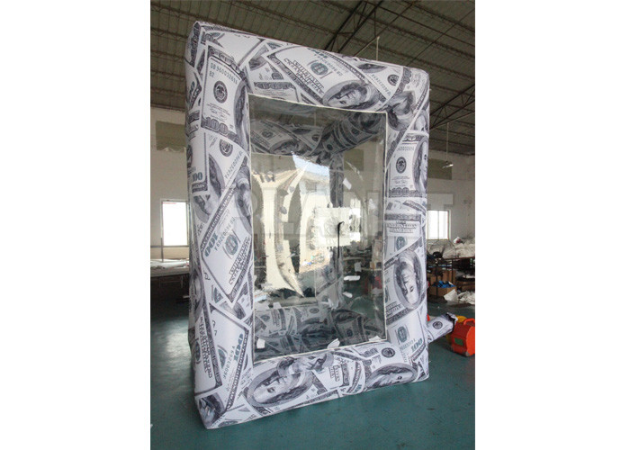 Custom Oxford Advertising Inflatable Cube Cash Money Catching Machine Grab Booth