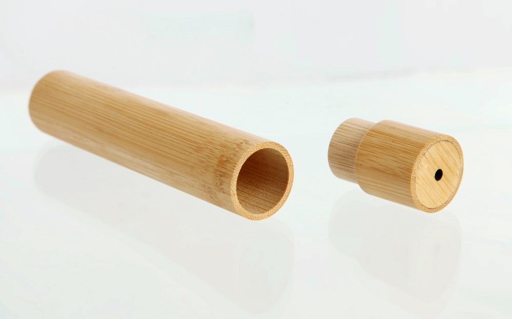 Length 210mm Bamboo Toothbrush Holder Case Biodegradable Travel Use