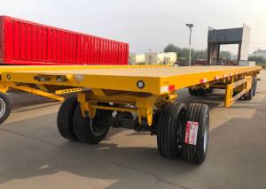  28T Flatbed Full Trailer ABS With Front HOWO Cargo Hook Manufactures