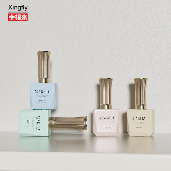 12ml Nail Gel Polish Bottle Customized LOGO empty nail polish bottles with brush