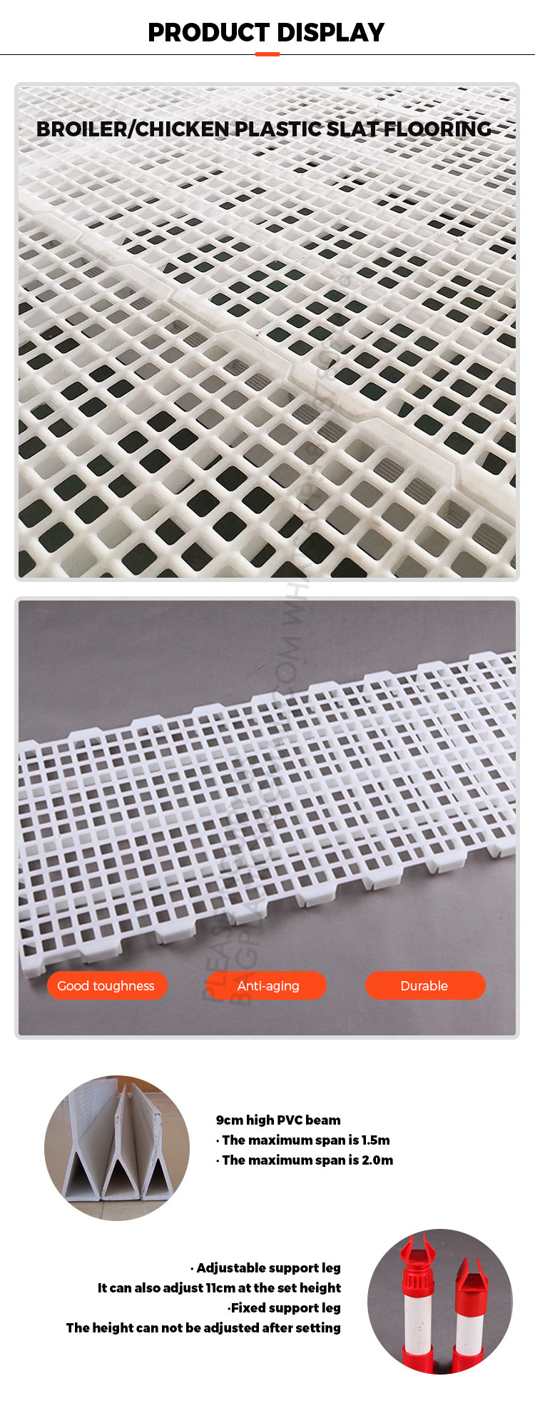 Poultry Husbandry Animal Plastic Flooring Poultry Poultry Plastic Slat Plastic Slats Flooring