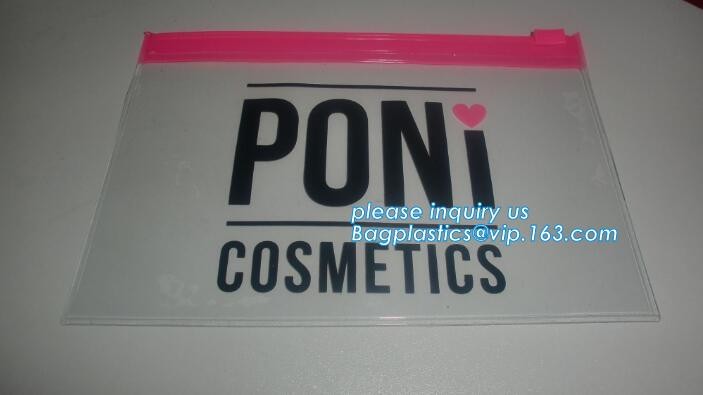 Plastic Bag OEM Custom PVC Loop Handle Image Printed Plastic Shopping Bag,Promotional Clear Waterproof Plastic Cosmetic