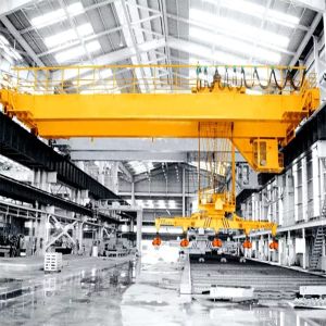 China QC Model Double Girder Overhead Crane With Magnet on sale