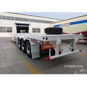 3 Axles Flat Bed Semi Trailer with Anti-rust Chassis Surface and Semi-Trailer Design