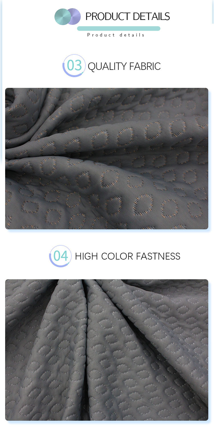 Gold And Silver Cool Silk Bamboo Fiber Fabric Memory Mattress Pillowcase Material Graphene