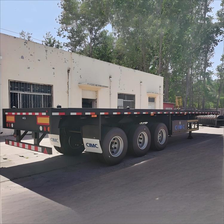 CIMC cheap 2/3/4 axles 45 or 50 to 80 tons high quality national standard steel and structural innovation Flatbed Semi-trailer