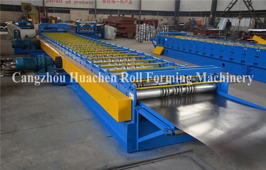 Material thickness 0.6 to 1.5mm deck floor roll forming machine total weight about 8 tons