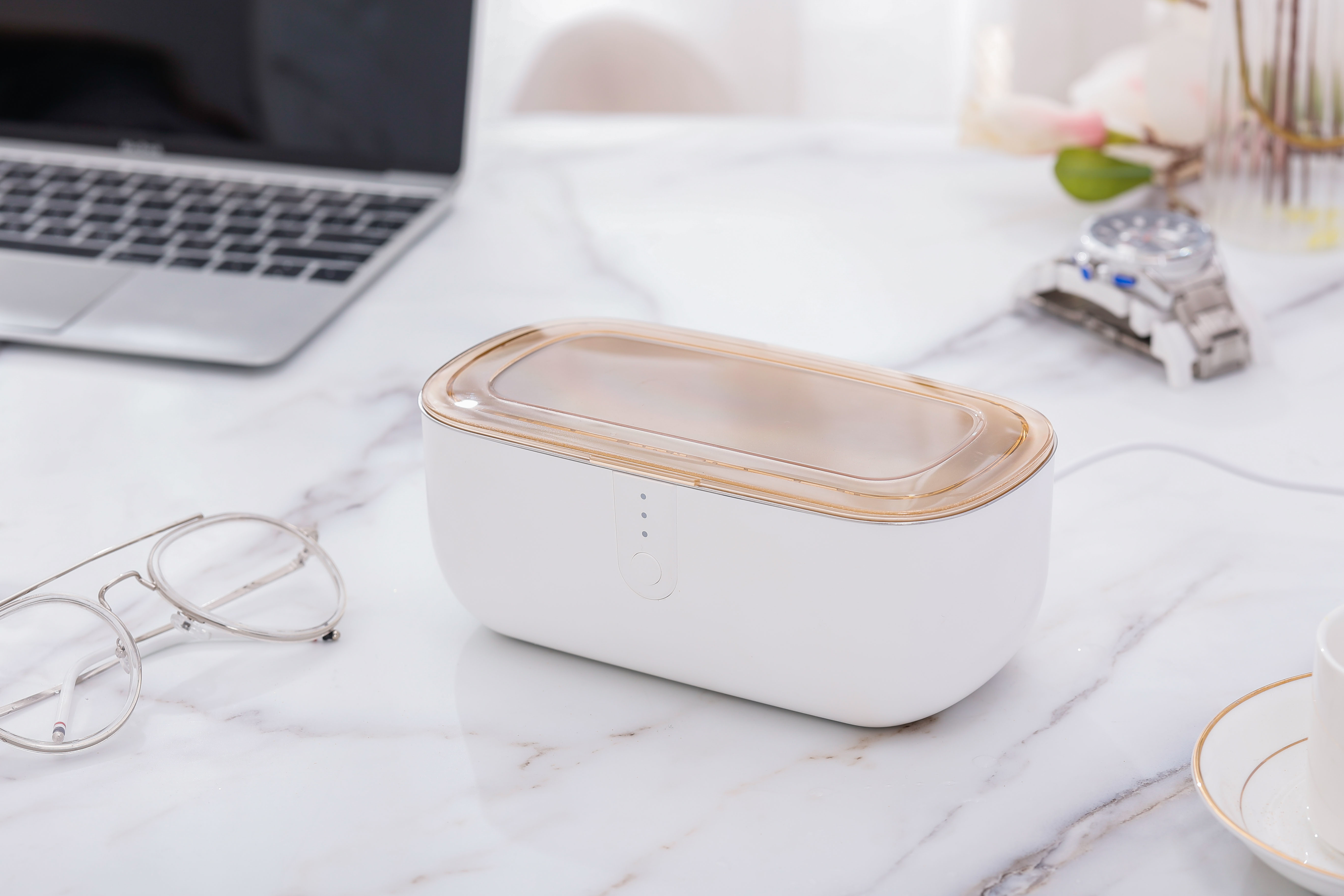 45KHz Portable Ultrasonic Cleaner ABS 3 Gears USB Charging