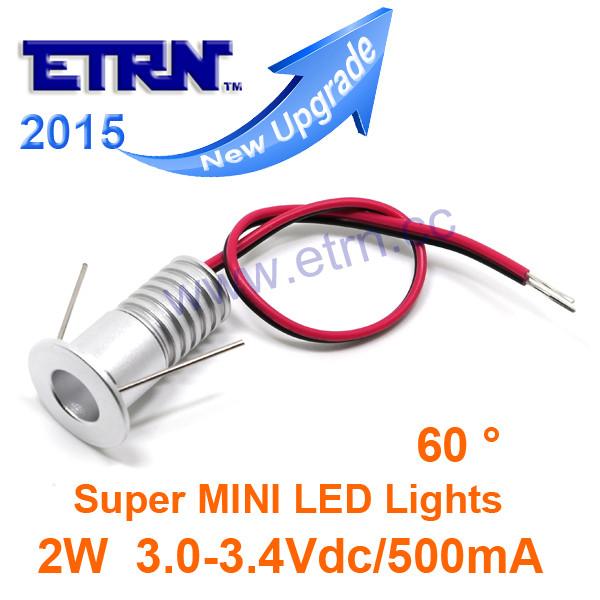 Newest 2W DC3.0-3.4V Round Super MINI LED Downlights Cabinet Light Spotlights