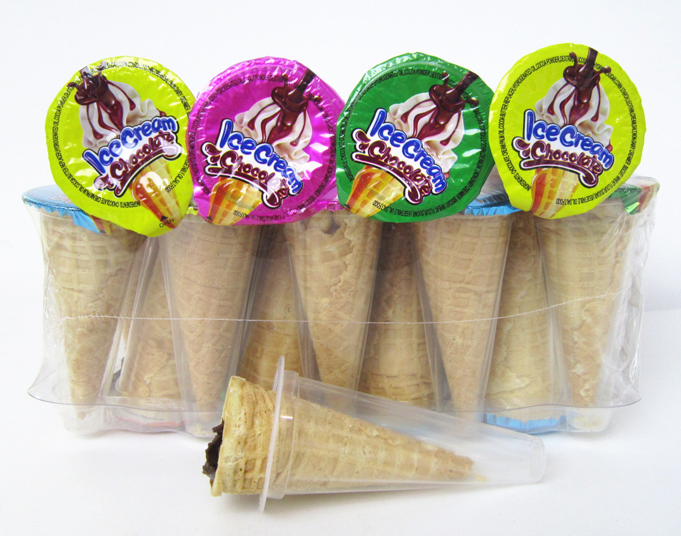 Fancy and Crisp Chocolate Candy Crisp Ice Cream Shaped Chocolate Dessert Cups