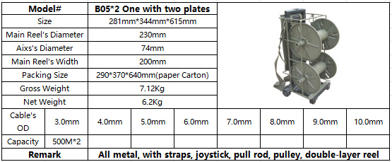B05*2 All-Metal Tactical Double-Layer Backpack Style Fiber Optic Reel