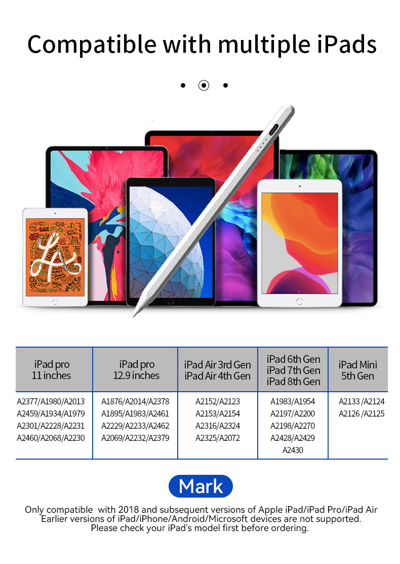 Painted Aluminum IPad Stylus Pen With Precise / Smooth Writing Experience
