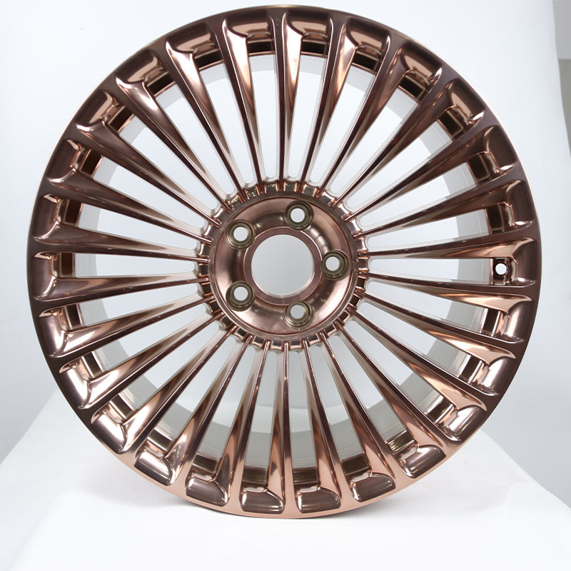 Professional custom alloy chrome 5x100 gold 18 24 inch rims gold colored car alloy wheel rims for sale