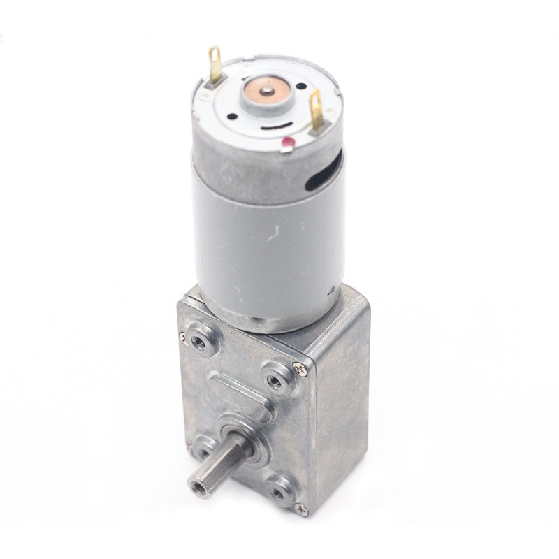 ASLONG JGY-395 12V/24V 7-214RPM DC Turbine Vortex Rod Reduction Motor Self Locking Motor Can Bear Up To 50 Pounds