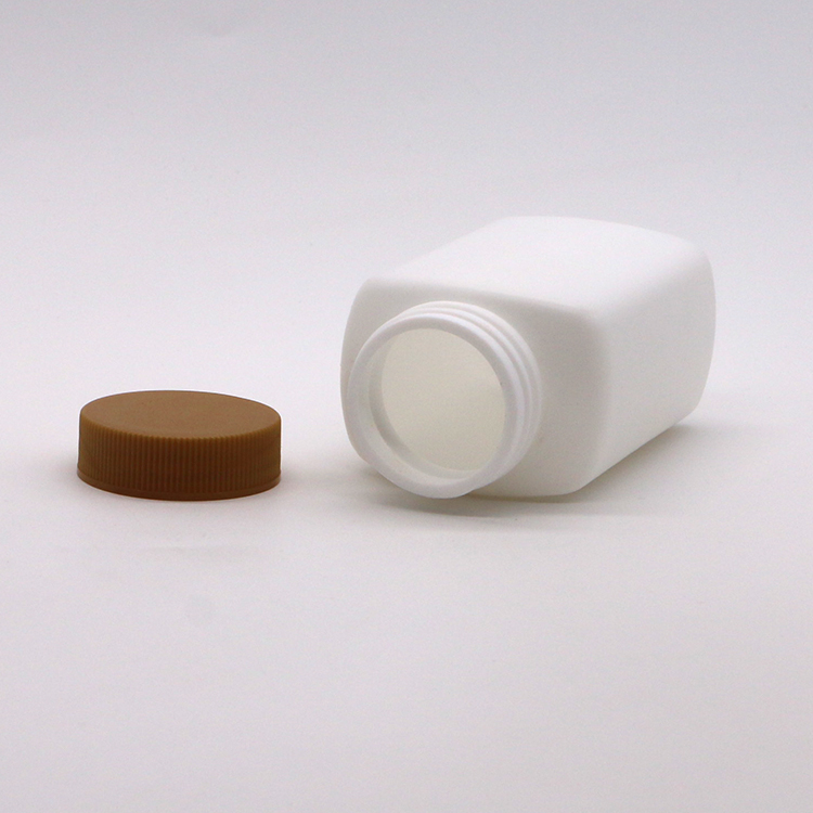 160mL HDPE Bottle in Square Shape for Empty Medicine Pill Packaging Solution Provider