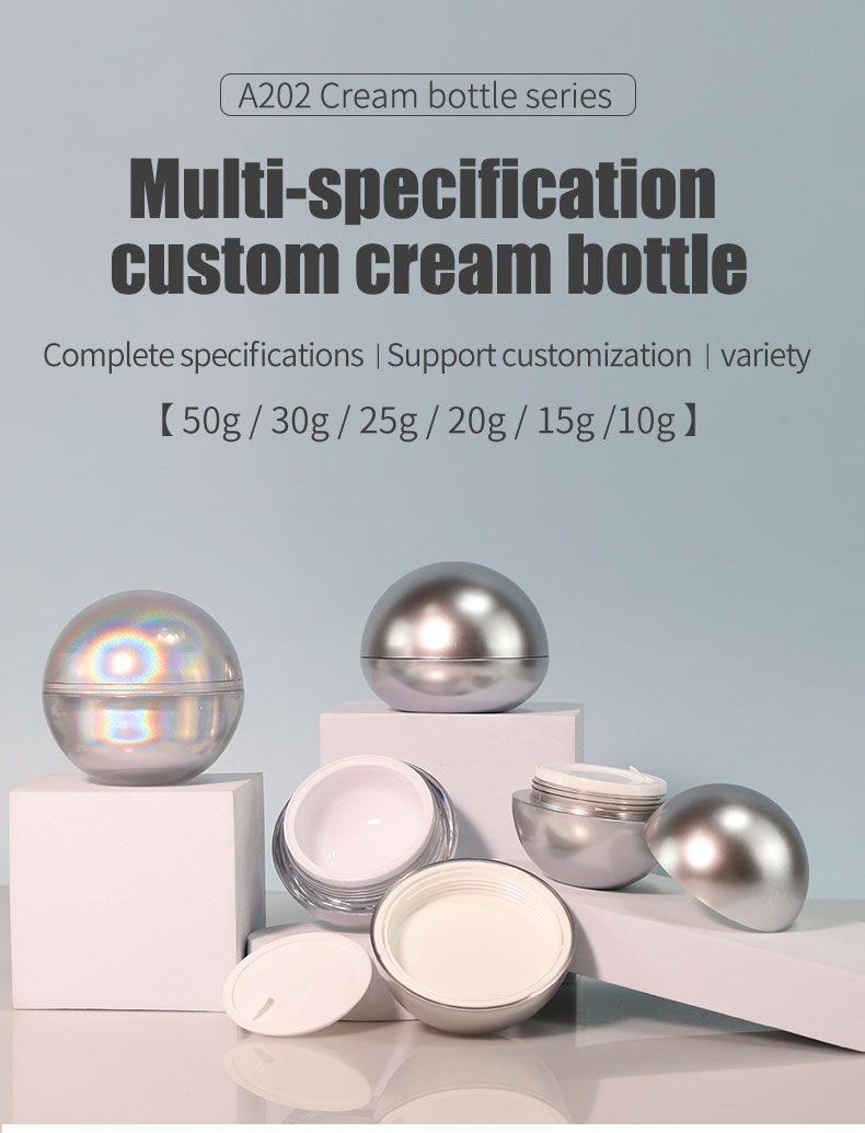 Round Shape Acrylic Cosmetic Jar 10g 20g 30g 50g Mini Cosmetic Jars For Skin Care Cream