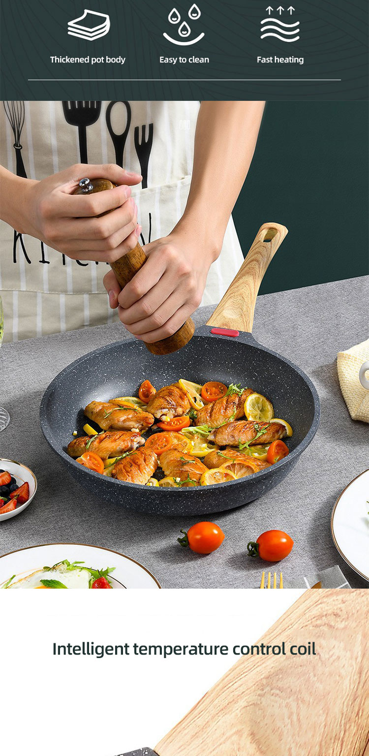 Hot Sale Cookware 24cm Cooking Pot Die-cast Aluminum Frypan Non Stick Panci Non Stick Skillet Pan