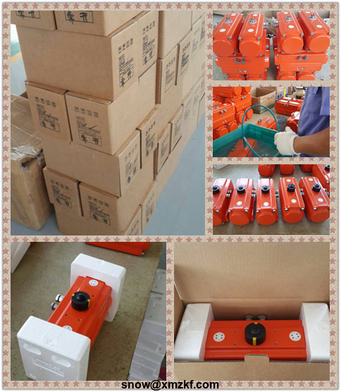 single acting spring return rack and pinion pneumatic valve actuator