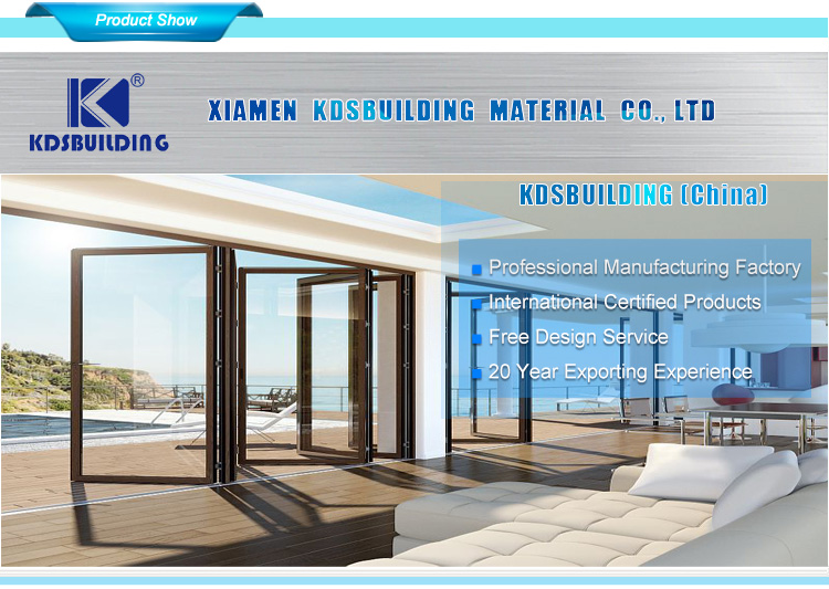 KDSBuilding Solid Teak Double Glass Horizontal Folding Garage Paint Colors Wood Doors