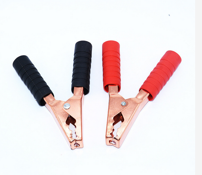 200A Safety Heavy Duty Brass Battery Alligator Clamps Universal PVC Insulator Strong Alligator Clips for Car