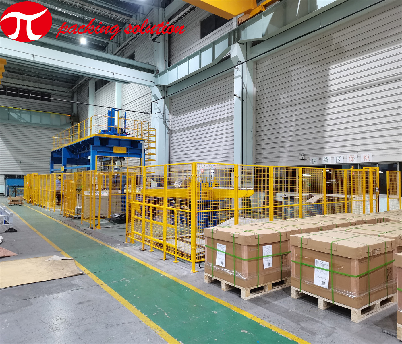 Stretch Film Steel Coil Wrapping Line ID 508mm Labor Saving