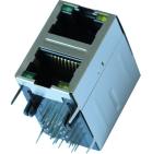 RM2-11LA1A1F Stacked 2x1 port RJ45 Female Connetor LPJ17225AHNL 10 / 100Base-T