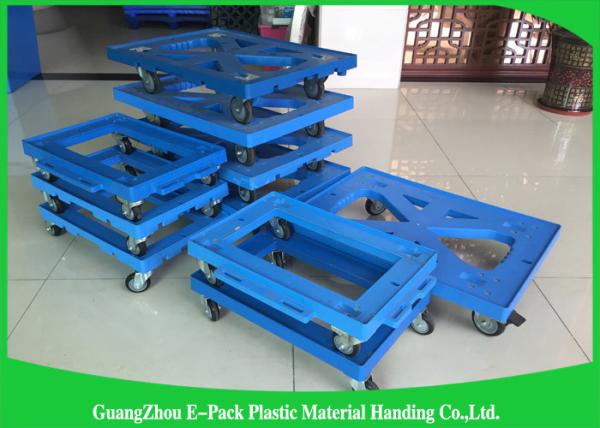 Big Capacity Moving Equipment Dolly , Furniture 4 Wheel Moving Dolly Virgin PP