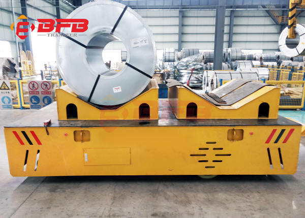 Dead Man Stop Heavy Duty Material Handling Carts , Trackless Rail Transfer Car