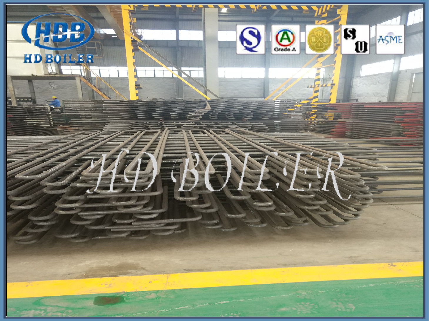 ASME Standard H Fin Water Tube Boiler Economizer / Economiser For Power Plant