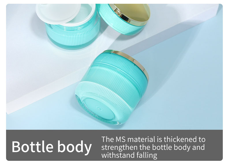Collar Material Acrylic Double Wall Lotion Jar Round Cap Container for Face Cream and Eye Cream