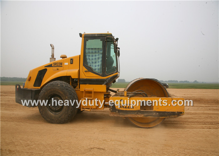 Mechanical single drum vibratory road roller Shantui SR22M with 22000kg weight, Permco / Sauer pump