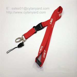 China Custom print polyester lanyard with detachable release buckle on sale
