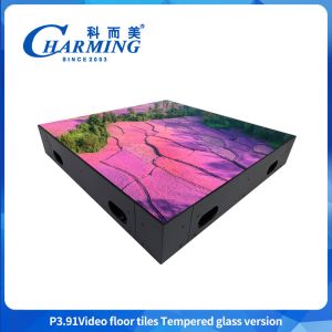 China P3.91 LED video floor tiles high brightness and realistic effects LED video floor screen Colorful Design LED Floor tile on sale