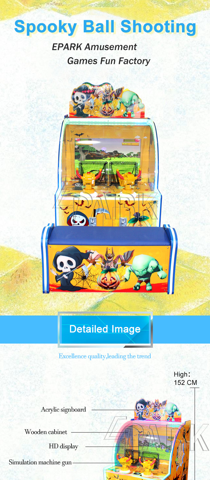 Children Play Ball Shooting Arcade Machines Wood + Platic Material