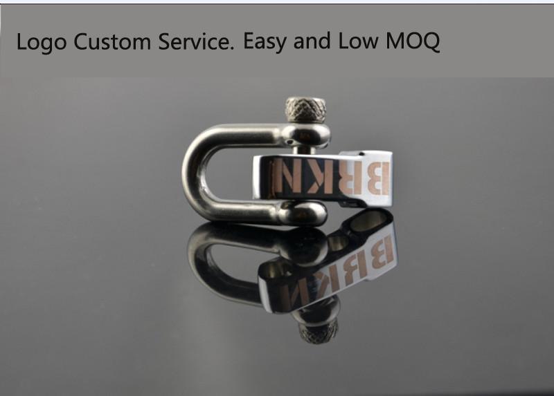 Adjustable Stainless Steel U Shackle for Paracord Bracelet